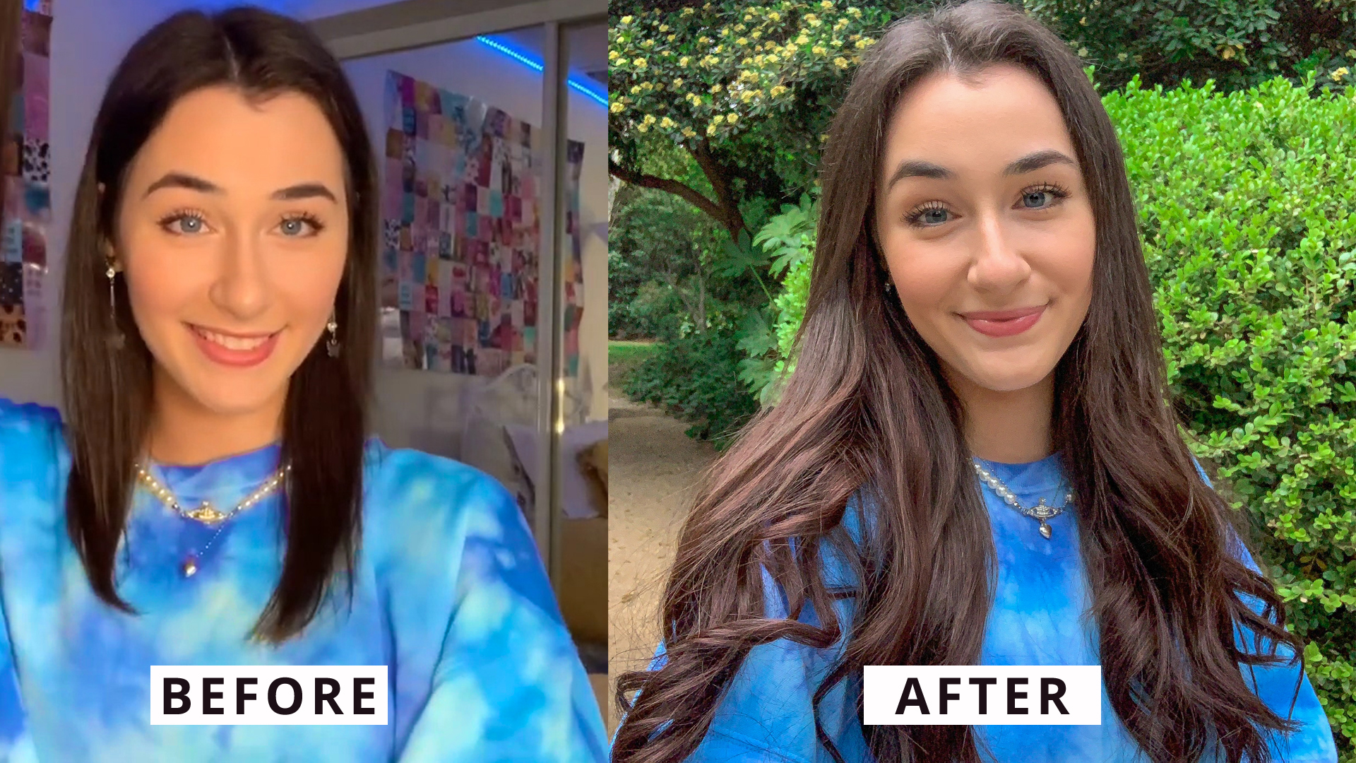 hair extensions before after